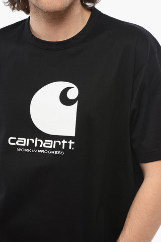 EYE MAN CARHARTT Cotton Crew-Neck T-shirt with Contrasting Print