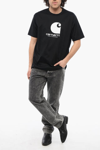 EYE MAN CARHARTT Cotton Crew-Neck T-shirt with Contrasting Print