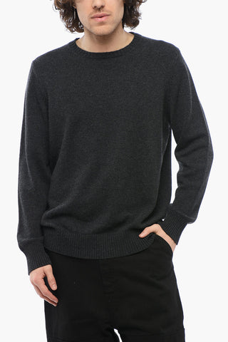 Cashmere Crew-neck Sweater with Ribbed Edge