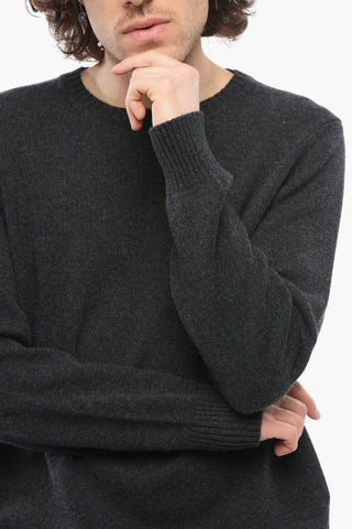 Cashmere Crew-neck Sweater with Ribbed Edge
