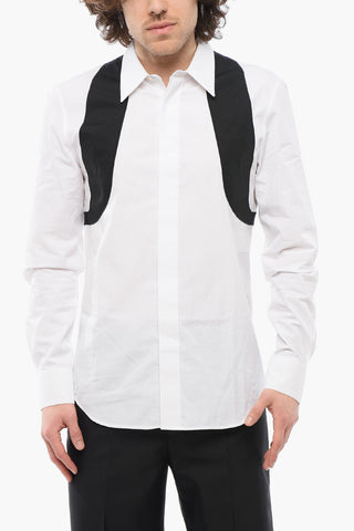 Camicia in Popeline BRACES con Applicazione a Contrasto