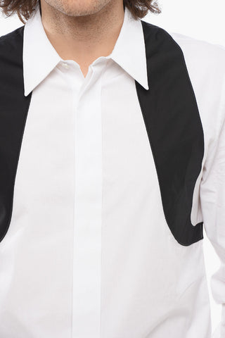 Camicia in Popeline BRACES con Applicazione a Contrasto