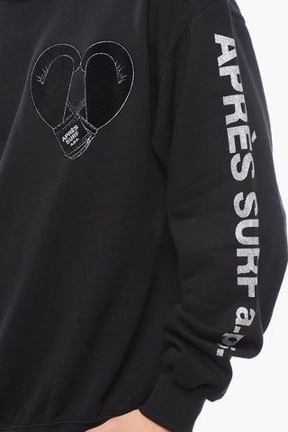Bandana Motif Fleeced Cotton Sweatshirt with Glittery Details
