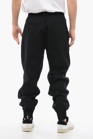 Wool Cuffed Pants with Elastic Waistband