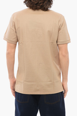 Piquet Cotton Polo with Pinstriped Collar