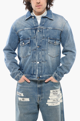 Giubbotto ELU in Denim con Doppio Taschino