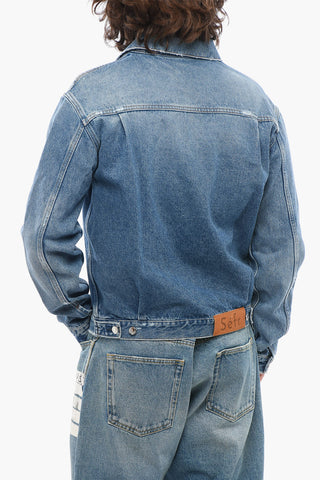 Giubbotto ELU in Denim con Doppio Taschino