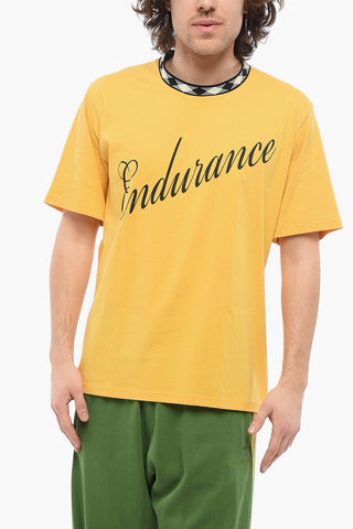 Jersey Crew-Neck T-shirt with Front Contrast Print