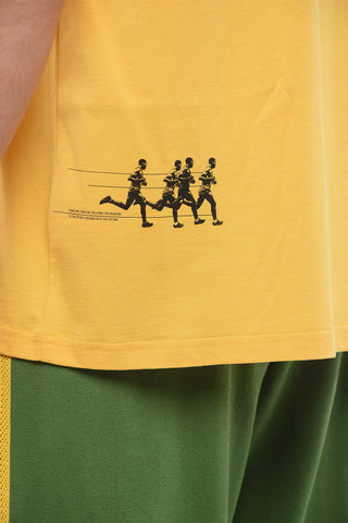 Jersey Crew-Neck T-shirt with Front Contrast Print
