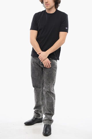 Solid Color Crew-neck T-Shirt