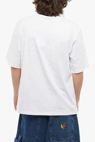 Solid Color Cotton Crew-neck T-shirt