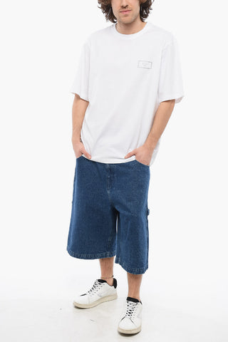Solid Color Cotton Crew-neck T-shirt