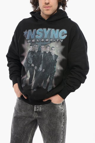 Felpa Hoodie NSYNC CELEBRITY in Cotone Garzato con Due Tasche