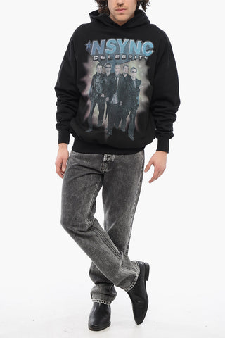 Felpa Hoodie NSYNC CELEBRITY in Cotone Garzato con Due Tasche