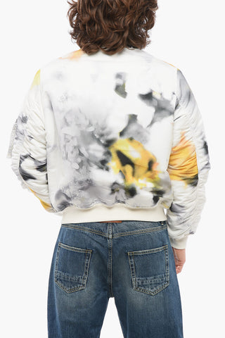 Gepolsterte Bomberjacke BLURRED mit Frontreißverschluss