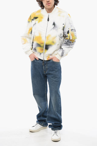 Gepolsterte Bomberjacke BLURRED mit Frontreißverschluss