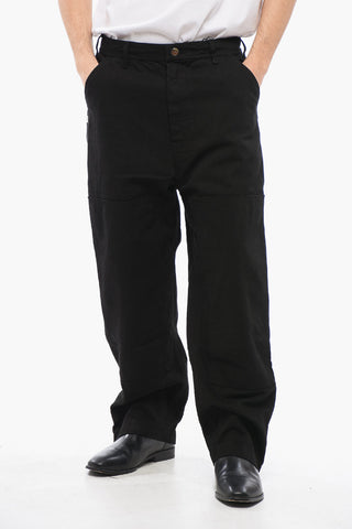 Casual Baggy-Fit-Hose mit Reißverschluss und Druckknöpfen am Knöchel