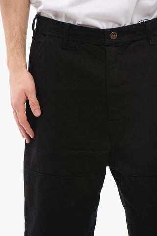Casual Baggy-Fit-Hose mit Reißverschluss und Druckknöpfen am Knöchel