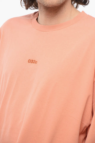 Solid Color Organic Cotton Crew-neck T-Shirt with Embroidered Logo