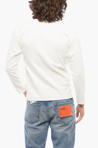 Cotton Crewneck Sweatshirt in Solid Color