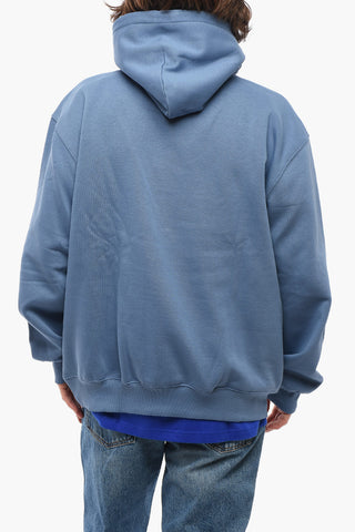 Fleeced Cotton Hoodie with Embroidered Logo