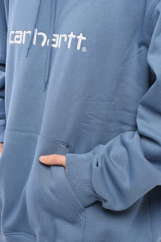 Fleeced Cotton Hoodie with Embroidered Logo