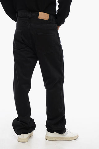 Jeans Straight Fit a Lavaggio Scuro 24cm