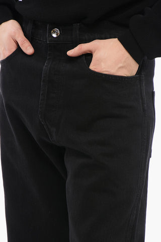 Jeans Straight Fit a Lavaggio Scuro 24cm