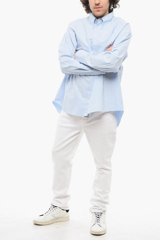 Camicia RUSKIN in Tinta Unita con Collo Button-Down