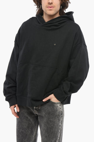 Hoodie mit verwaschenem Effekt und aufgesetzter Tasche