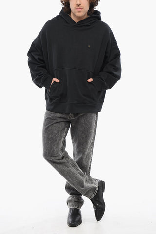 Hoodie mit verwaschenem Effekt und aufgesetzter Tasche