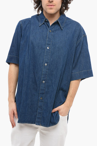 Camicia SORONO Oversize in Denim e Lino