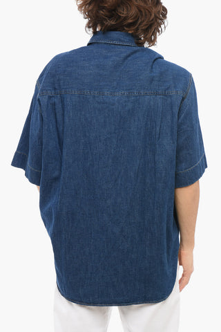 Camicia SORONO Oversize in Denim e Lino