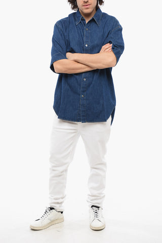 Camicia SORONO Oversize in Denim e Lino