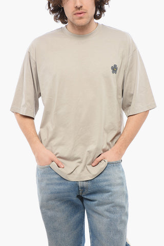 Cotton Crew-neck T-shirt with Back Print