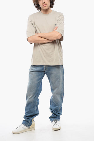 Cotton Crew-neck T-shirt with Back Print