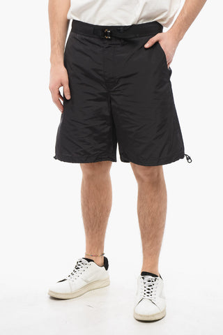 Rip-stop Shorts With Buckle And Drawstrings