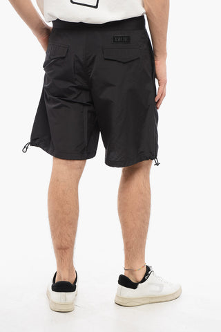 Rip-stop Shorts With Buckle And Drawstrings