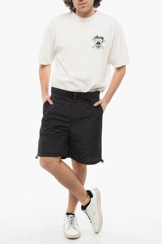 Rip-stop Shorts With Buckle And Drawstrings