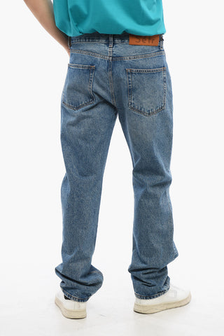 Jeans Straight Cut con Cuciture a Vista 21cm