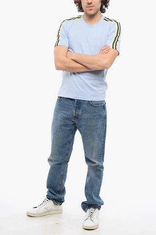 WALES BONNER Crew-neck T-shirt with Contrast Bands