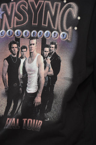 Felpa Hoodie NSYNC CELEBRITY in Cotone Garzato con Due Tasche