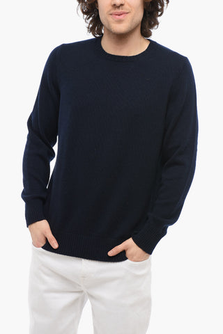 Cashmere Crew-neck Sweater with Ribbed Edge