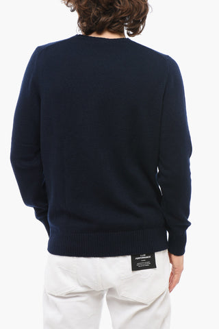 Cashmere Crew-neck Sweater with Ribbed Edge