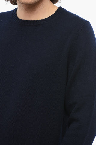 Cashmere Crew-neck Sweater with Ribbed Edge