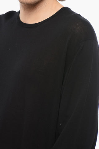 Maglia Girocollo in Cotone Leggero a Tinta Unita