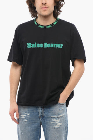 Jersey Crew-neck T-shirt with Embossed Logo