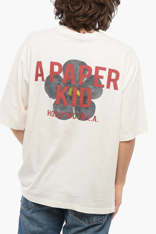 Cotton Crew-neck T-shirt with Back Print