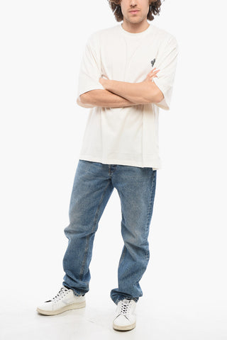 Cotton Crew-neck T-shirt with Back Print