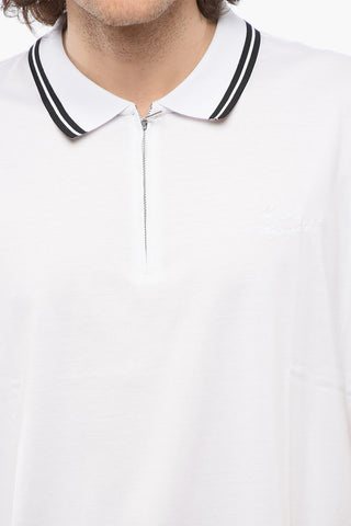 Lightweight Cotton Polo Shirt with Half Zip